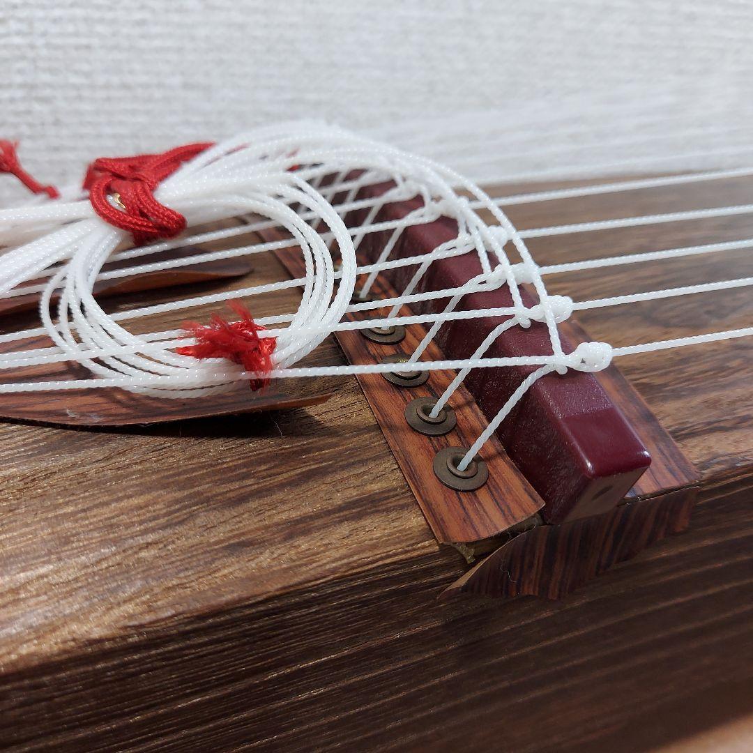 二尺琴 ミニ琴 全長61.5cm お琴 和楽器 短箏 短琴 説明書付き