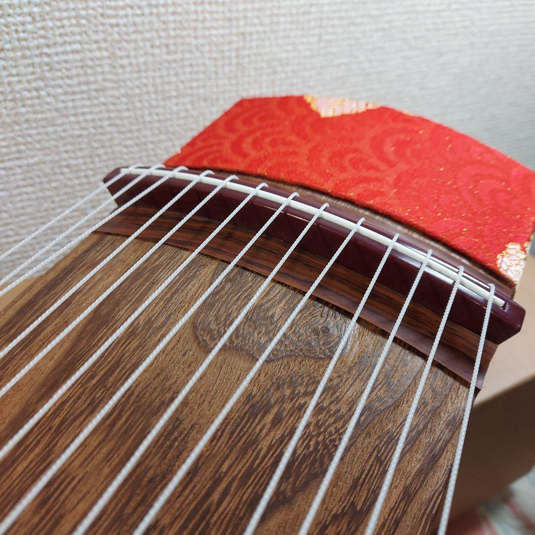 二尺琴 ミニ琴 全長61.5cm お琴 和楽器 短箏 短琴 説明書付き
