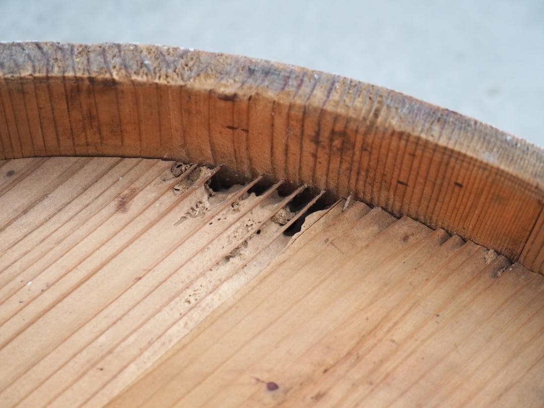 蓋付オケ小　ベンガラ漆塗　漆塗り　桶六から寄進　お寺の備品　おひつ