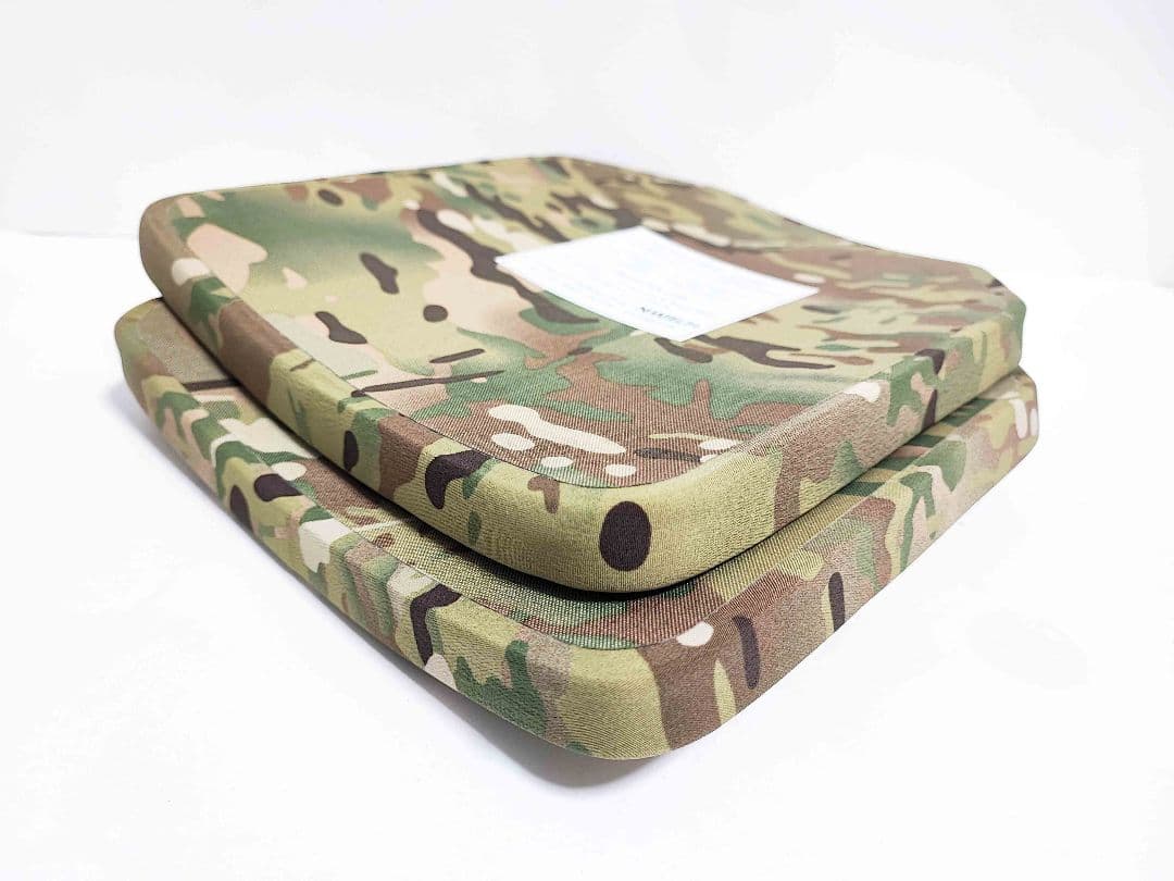 NIJ IV レベル４ 防弾プレート Mサイズ ２枚 マルチカム Newtech