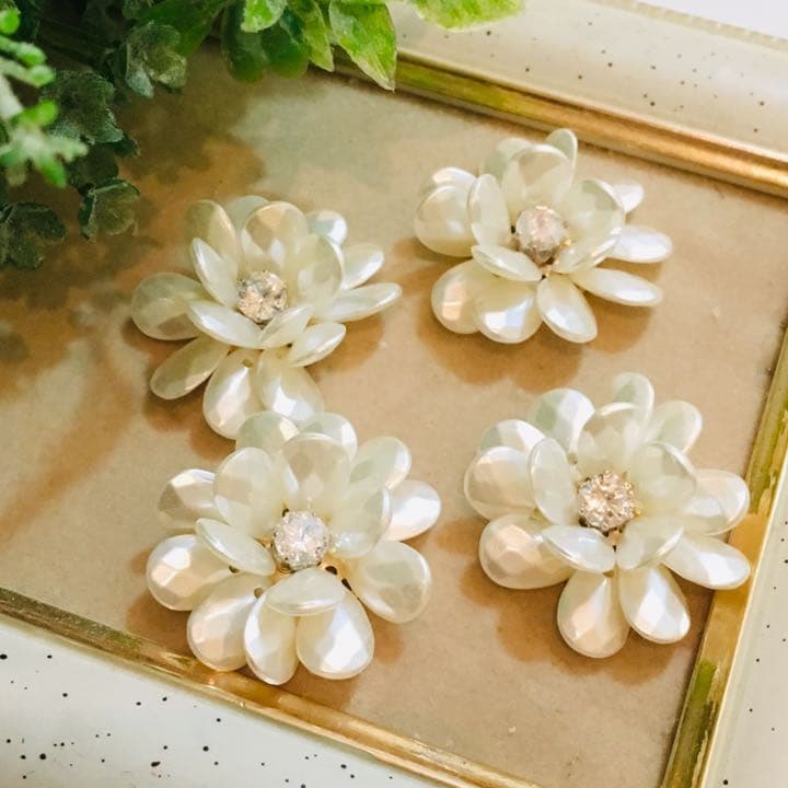 パールフラワー ストーンカボション アクセサリーパーツ