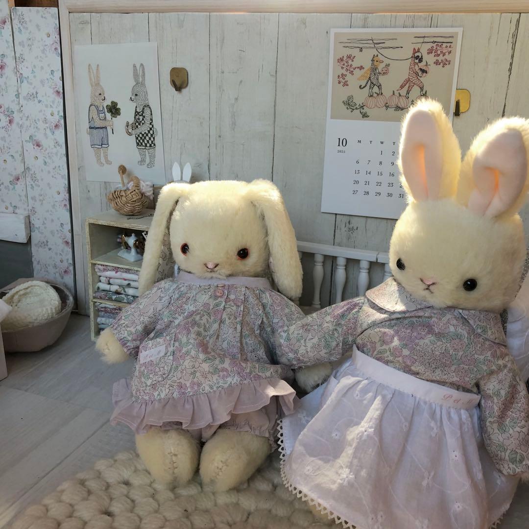 ハンドメイド　森の白うさぎちゃん