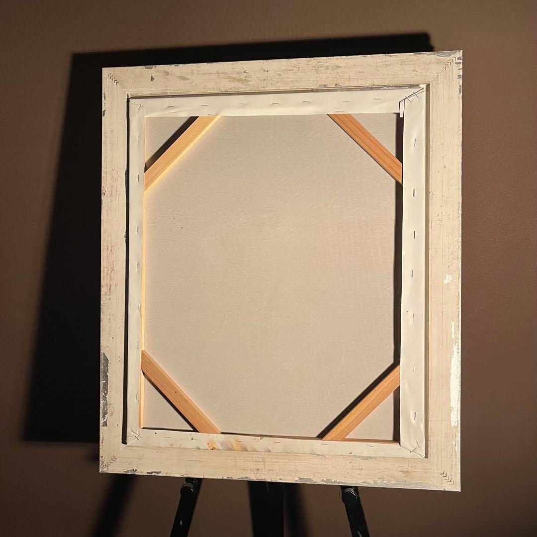 手書き油絵 ゴーグルドッグ 額付 肉筆絵画 インテリア 油彩画