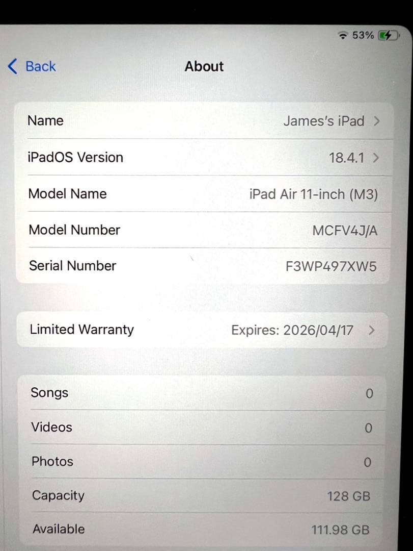 iPad Air 11世代 Wi-Fi+M3 セルラー 128GB