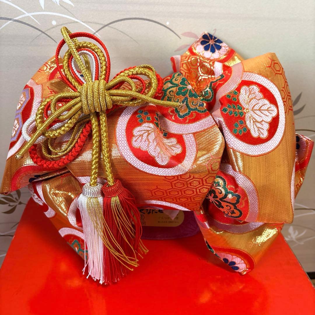 【美品】七五三 ハーフバースデー 飾り帯 ゴールド