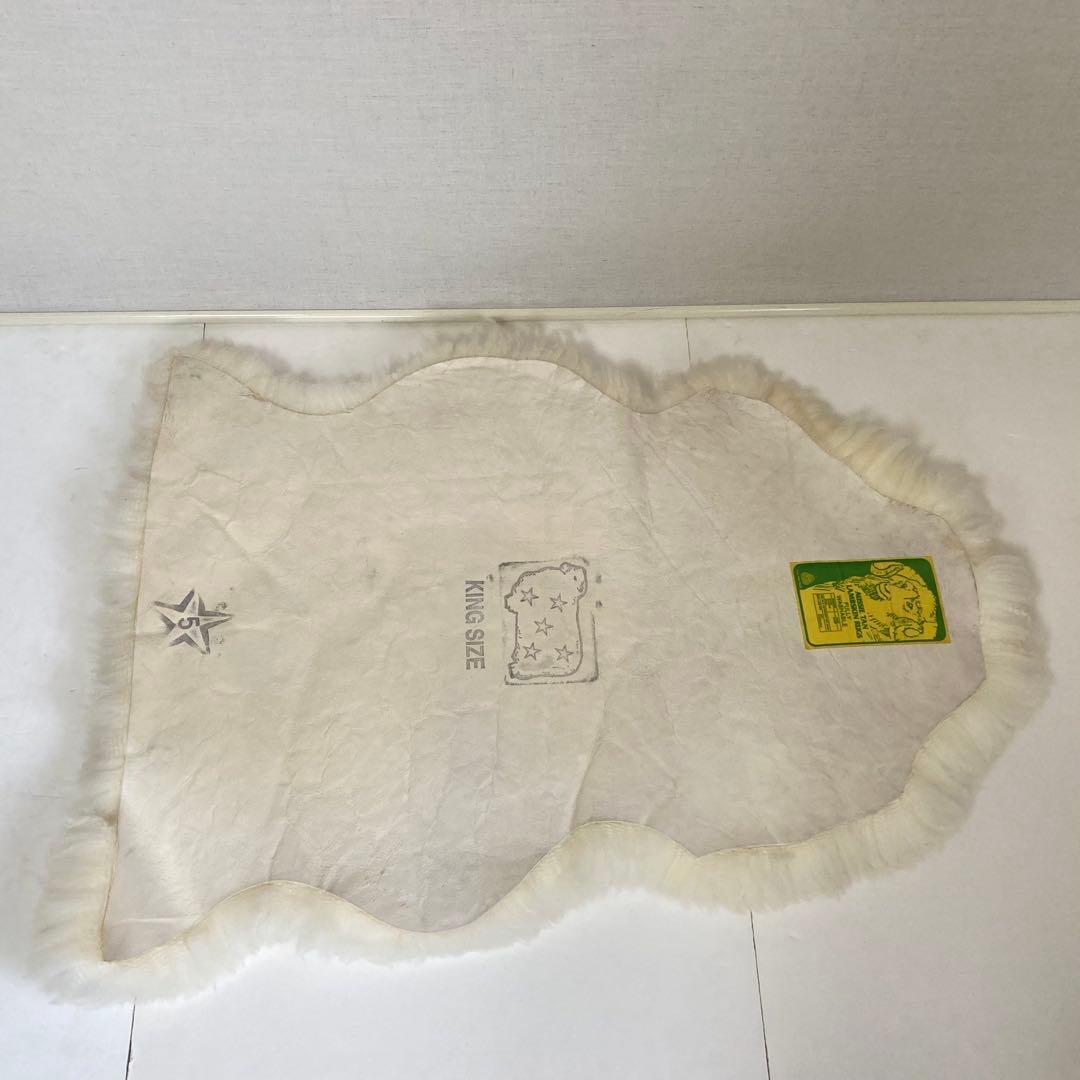 ムートン 羊毛 本革 長毛 白色 座布団 ラグ 背もたれ 椅子 車 座席 新品