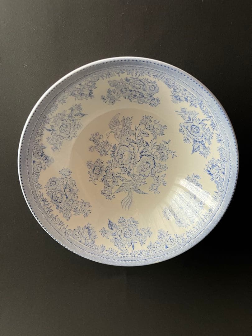 Burleigh バーレイ ブルー アジアンティックフェザンツ 深皿2枚