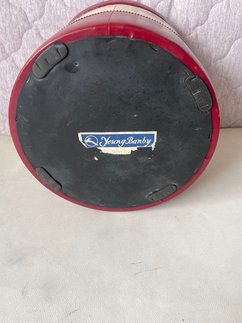 ヤング・バンビー 昭和レトロポップ 花柄 小物収納ケース付き スツール 化粧椅子