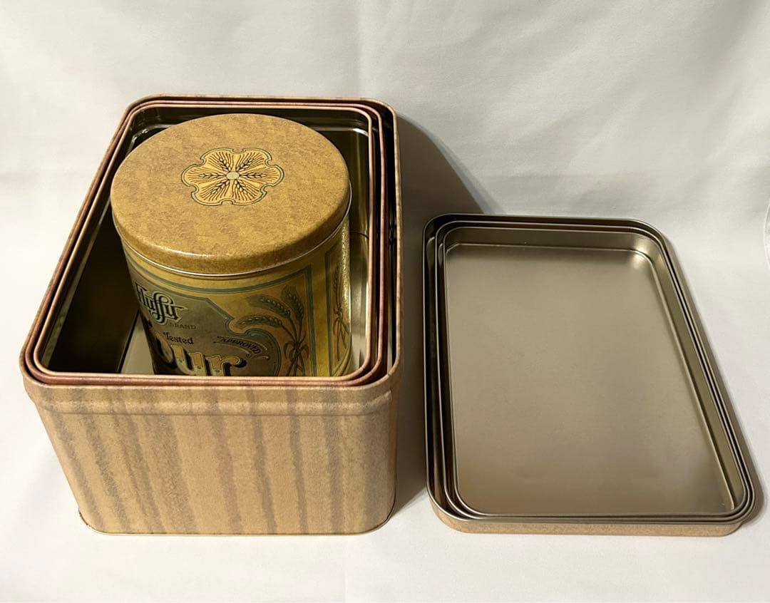 アンティーク風 缶セット 収納 7缶セット