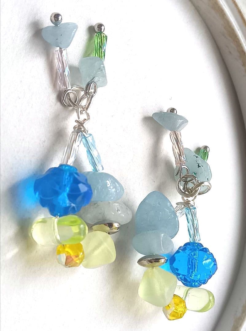 9386 アクアマリン チェコビーズ パーツ