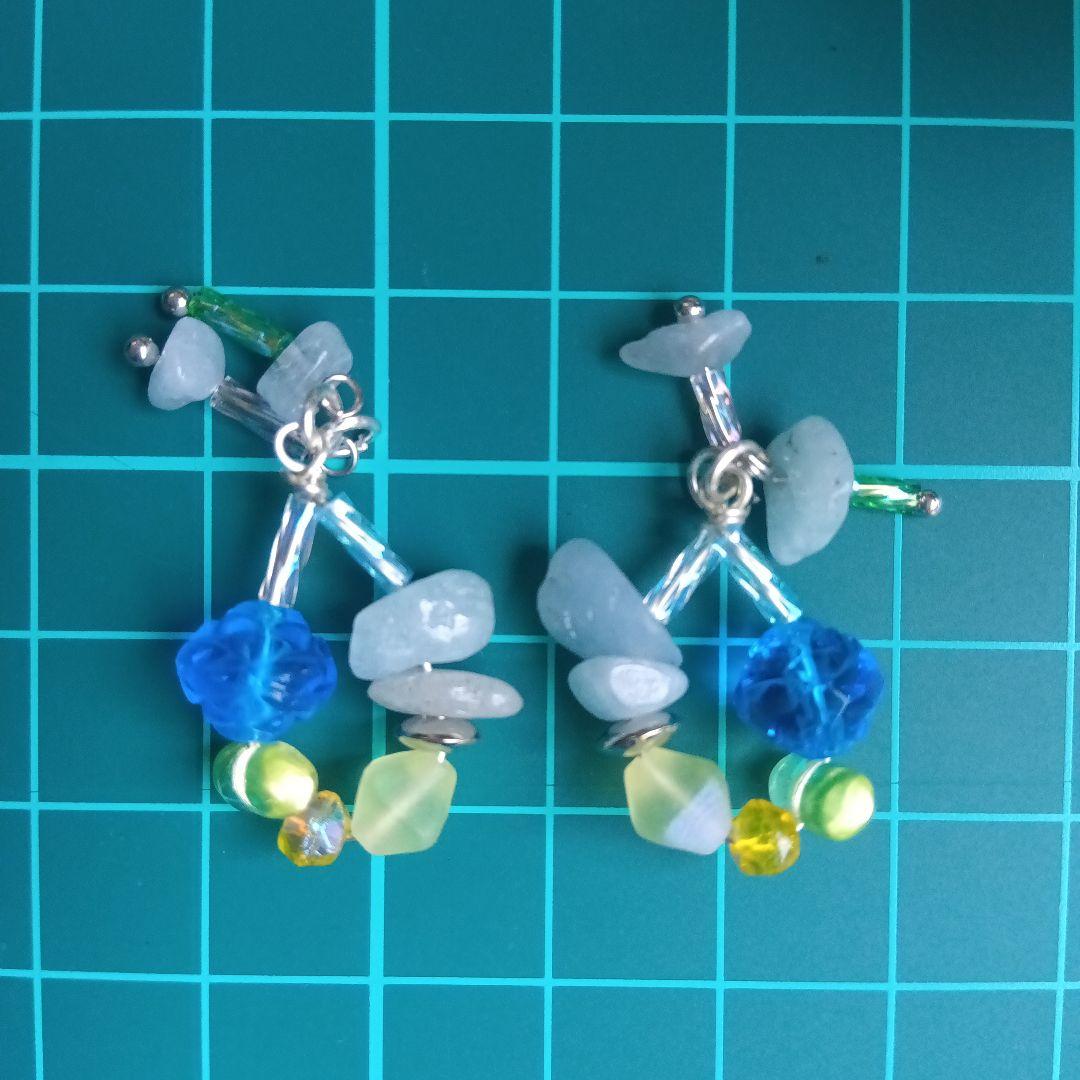 9386 アクアマリン チェコビーズ パーツ