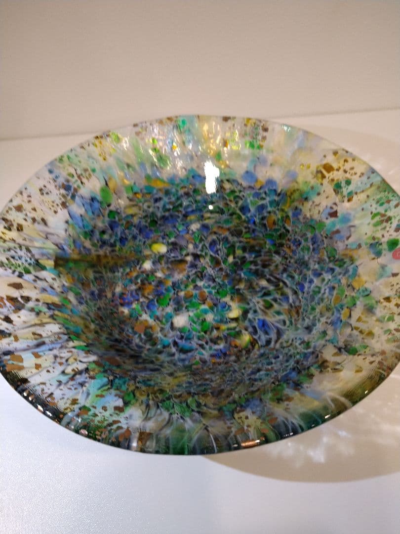 津軽ビードロ　多色ガラスボウル