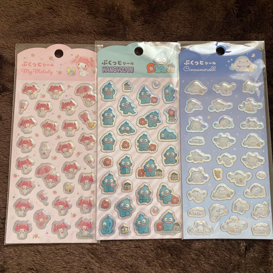 サンリオ　エポキシステッカー　スパンコールパーティ　シールまとめ売り