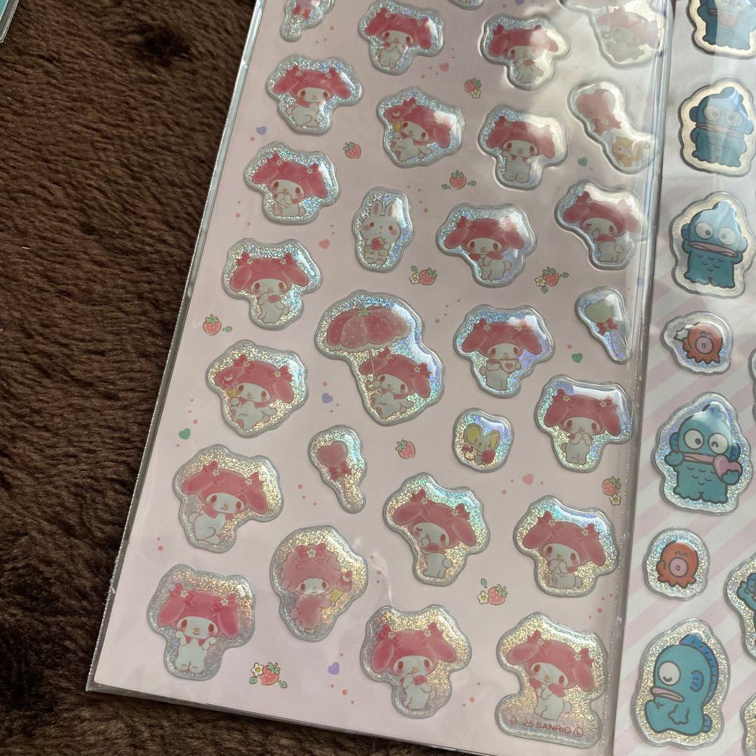 サンリオ　エポキシステッカー　スパンコールパーティ　シールまとめ売り