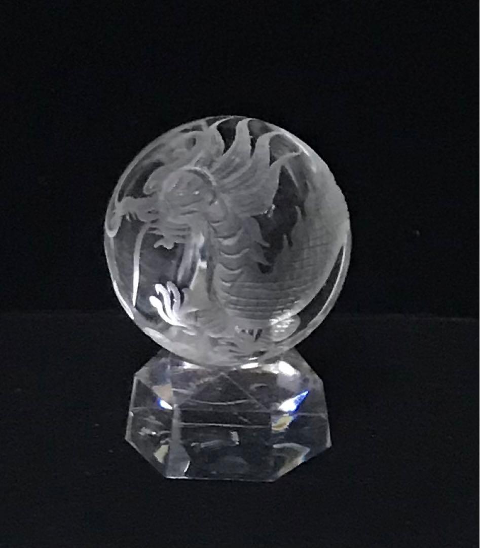水晶 彫刻 龍　5本爪