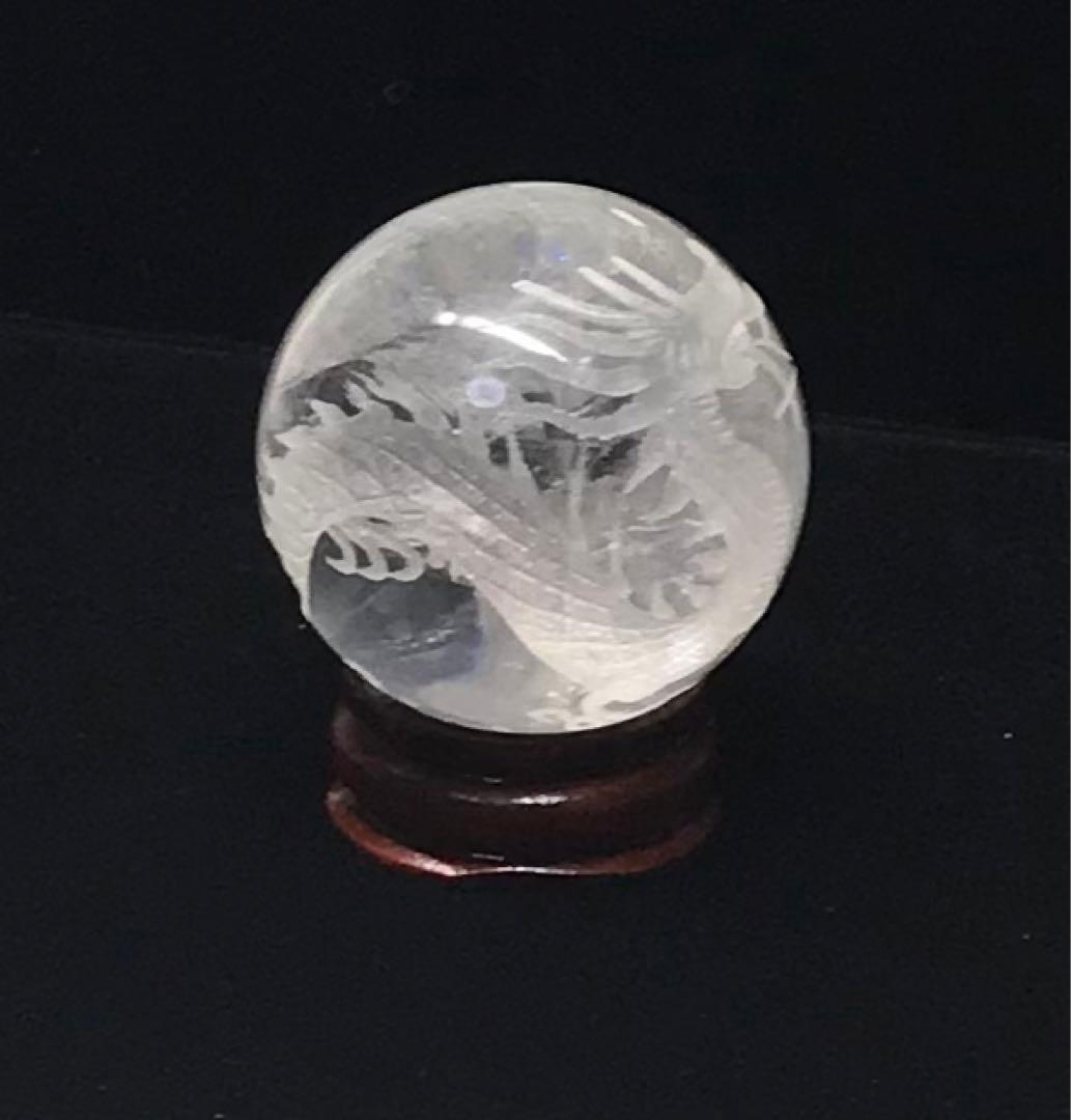 水晶 彫刻 龍　5本爪