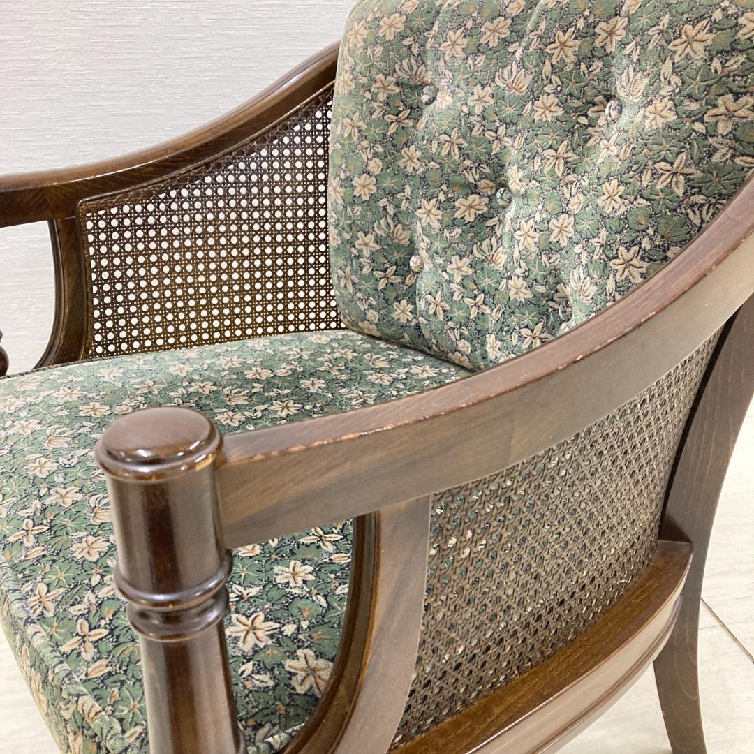 【カリモク】コロニアル　一人掛けソファ　シングルソファ　椅子　２脚セット