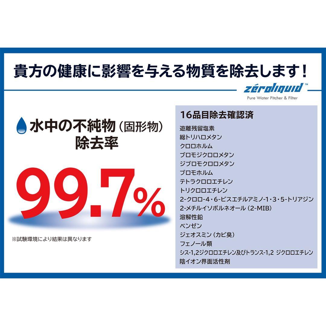 ★ＺＥＲＯピッチャー ６層浄水フィルター搭載 素材の味を引き立てる純粋が作れます