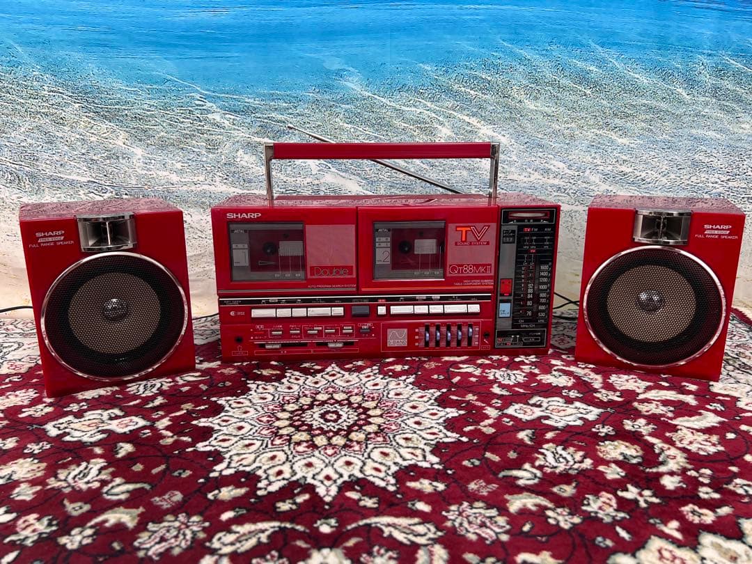 昭和レトロ　シャープ QT88 Mk IIラジカセ動作品希少美品メンテナンス済み