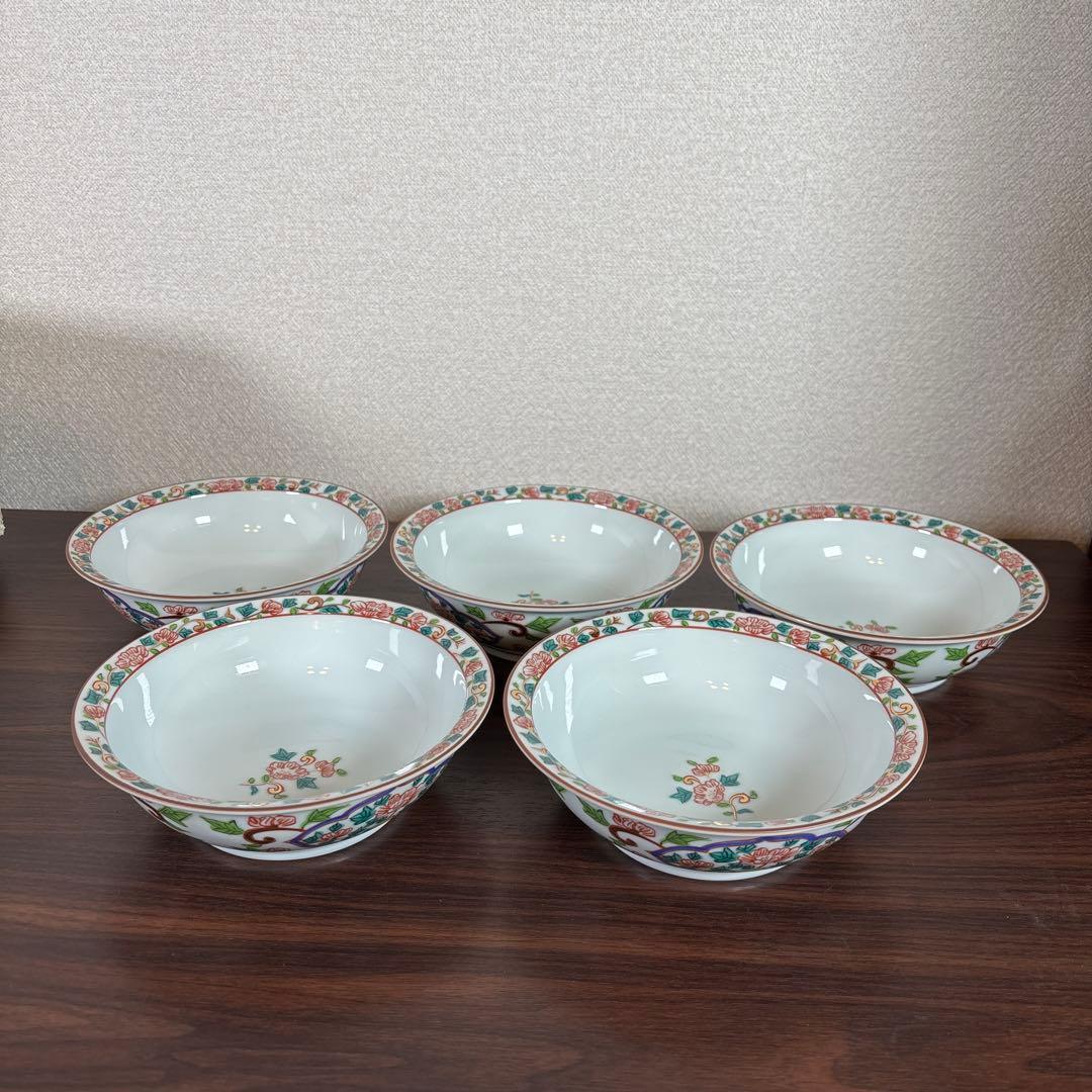 【未使用】たち吉 色絵ぼたん 刺身揃え 10点