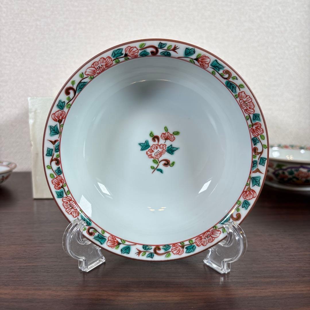 【未使用】たち吉 色絵ぼたん 刺身揃え 10点