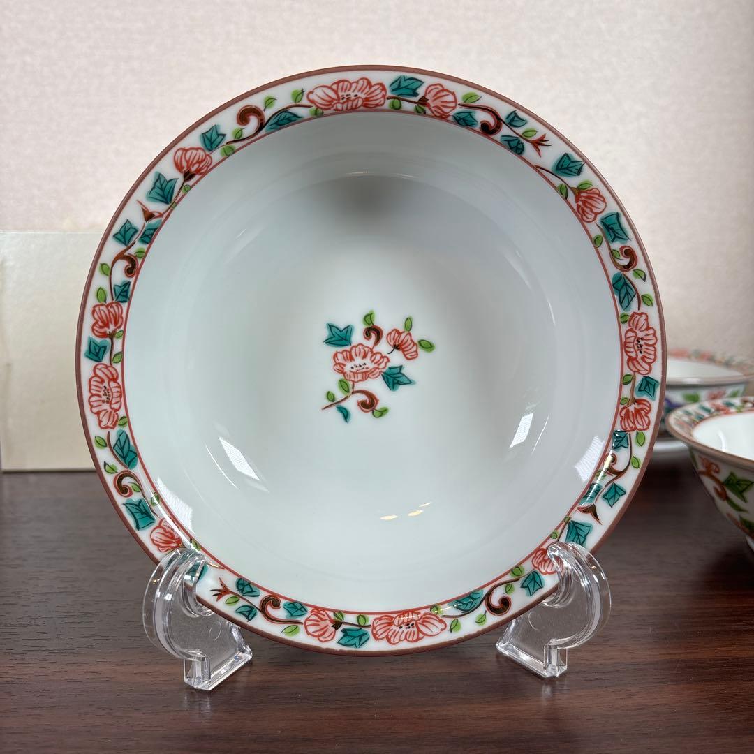 【未使用】たち吉 色絵ぼたん 刺身揃え 10点