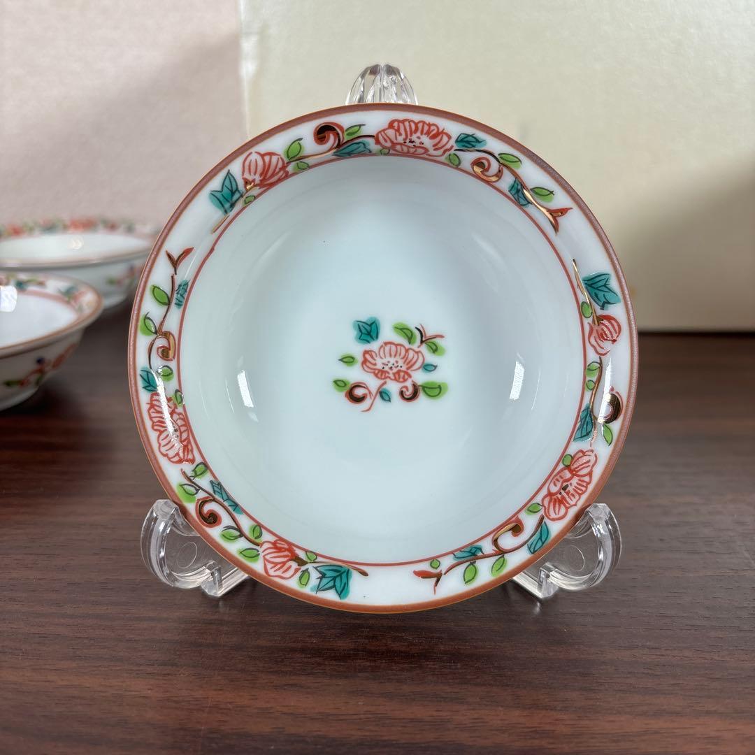 【未使用】たち吉 色絵ぼたん 刺身揃え 10点