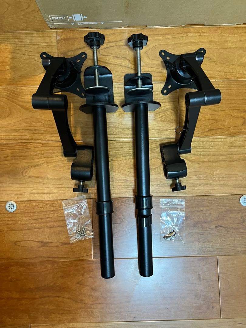 23.8インチモニター2枚とモニターアーム2本セット