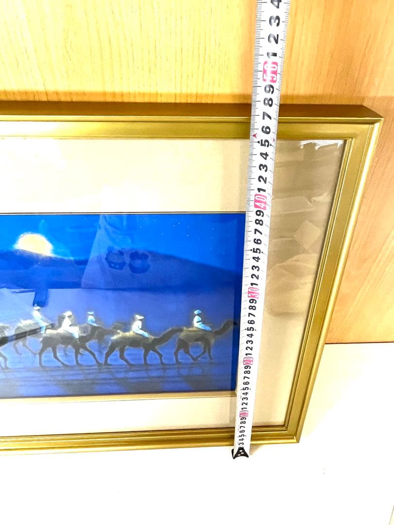K113 平山郁夫 月光流砂 らくだ行 複製画