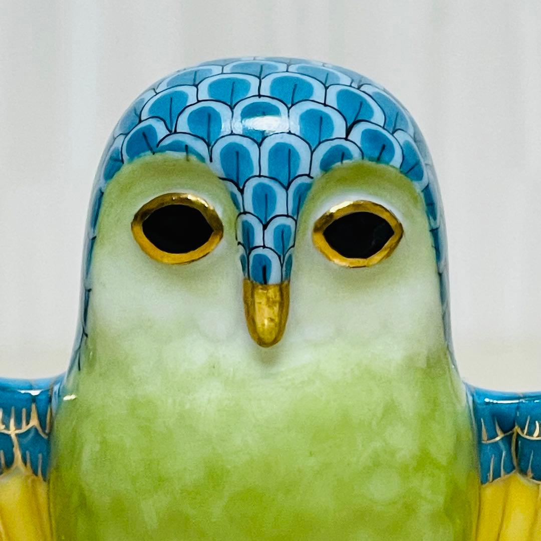 Herend ヘレンド 世界のふくろう ブルゴーニュ 限定品 置物 フィギュリン