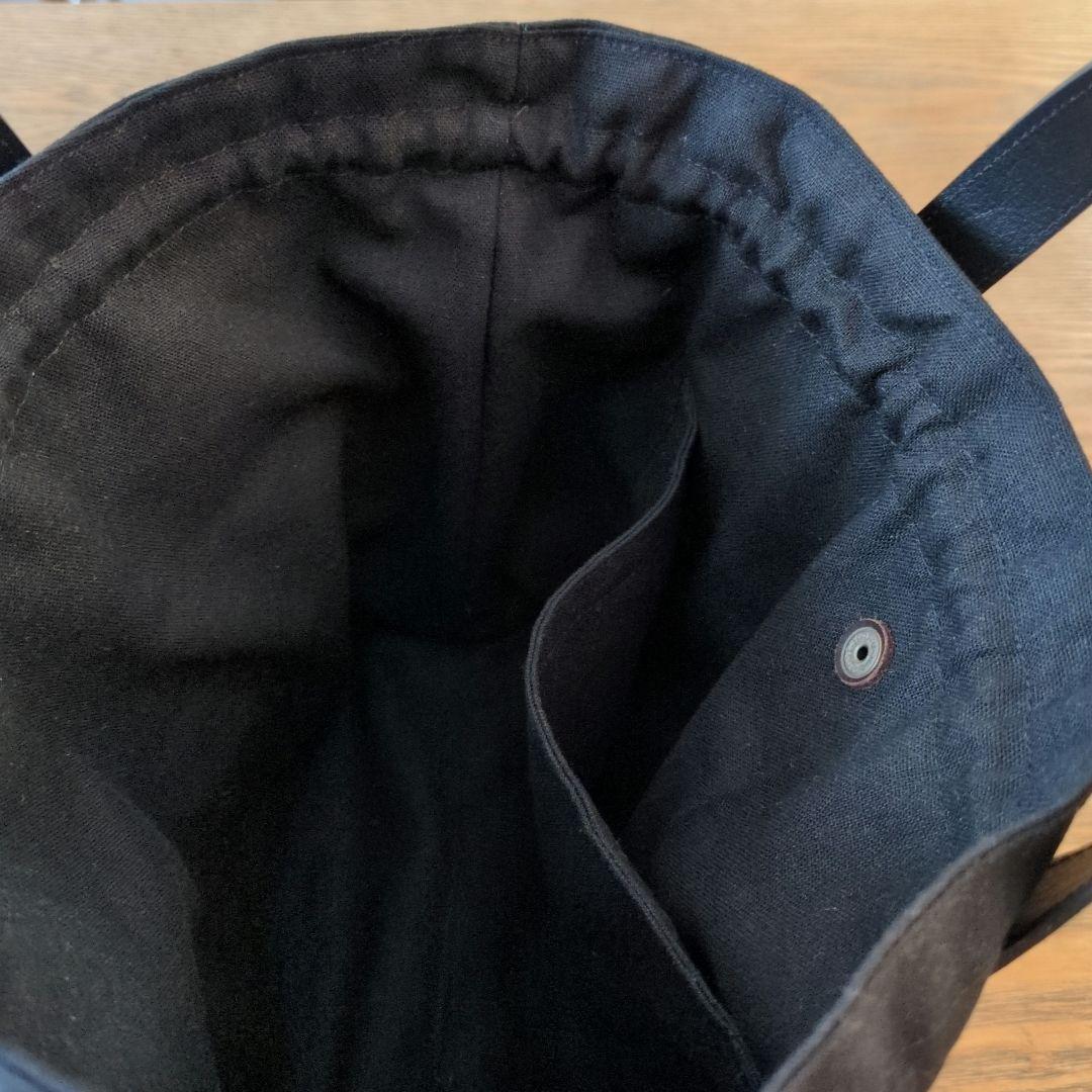 あおりポケットの巾着バッグ＊ミナペルホネン anoneanone