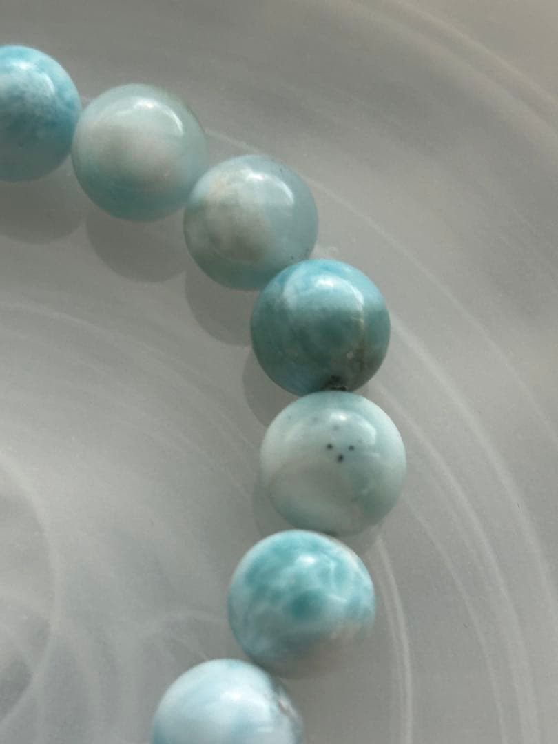 ドミニカ共和国産 チョコラリマーとラリマー星ちゃんのブレスレット