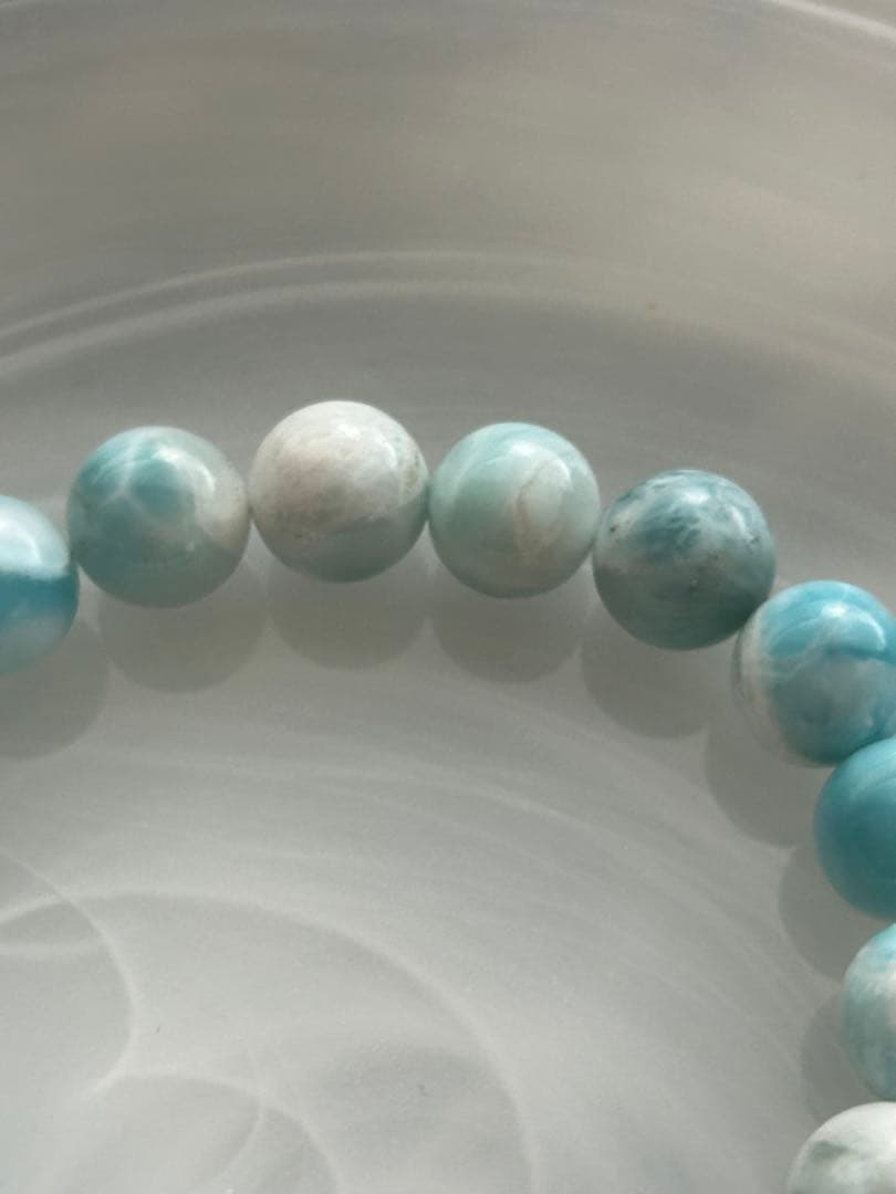 ドミニカ共和国産 チョコラリマーとラリマー星ちゃんのブレスレット