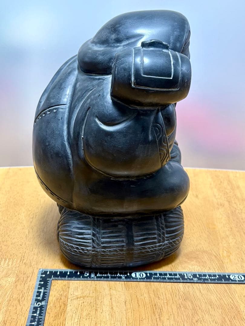 希少 那智黑 人気 縁起物 石彫り 大黒天 七福神 置物 招福 招財 開運