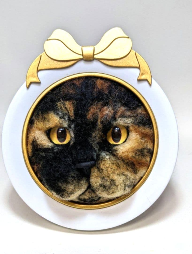 お写真からオーダーメイドおヒゲ刺し　羊毛フェルト