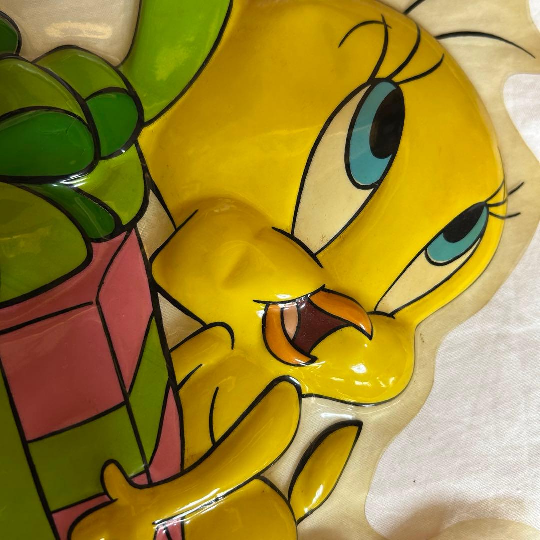 レア トゥイーティー 壁掛け ウォールデコ アート 3枚セット 立体 1998