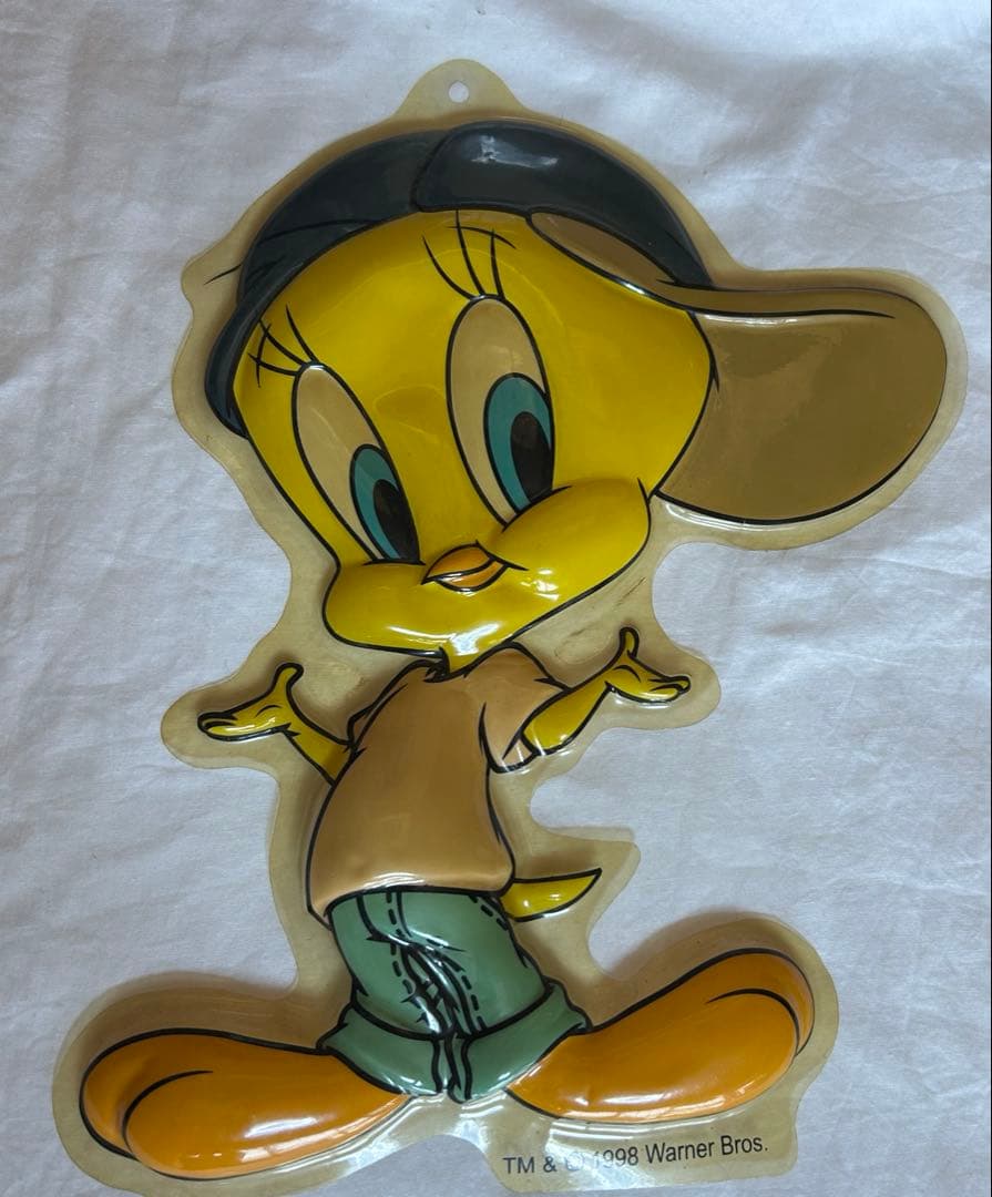 レア トゥイーティー 壁掛け ウォールデコ アート 3枚セット 立体 1998