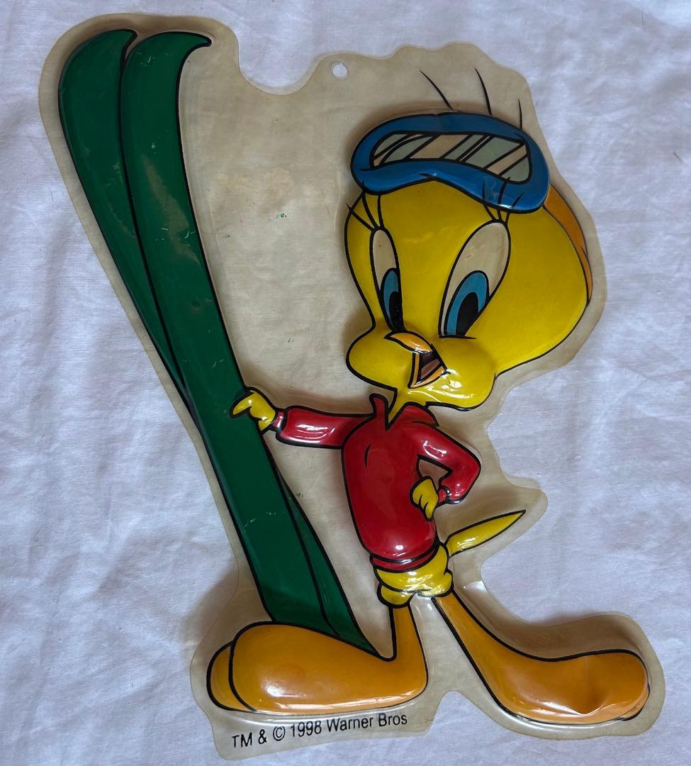 レア トゥイーティー 壁掛け ウォールデコ アート 3枚セット 立体 1998