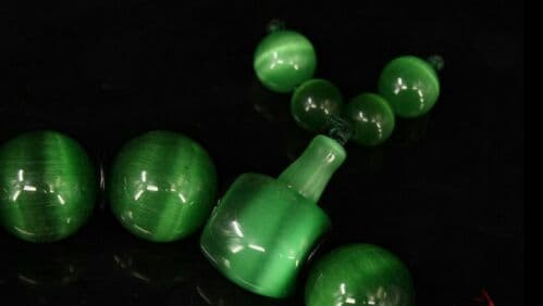 古玩雑項清代老猫眼石円珠老手串女文玩骨董品コレクション老物件