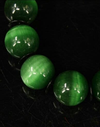 古玩雑項清代老猫眼石円珠老手串女文玩骨董品コレクション老物件