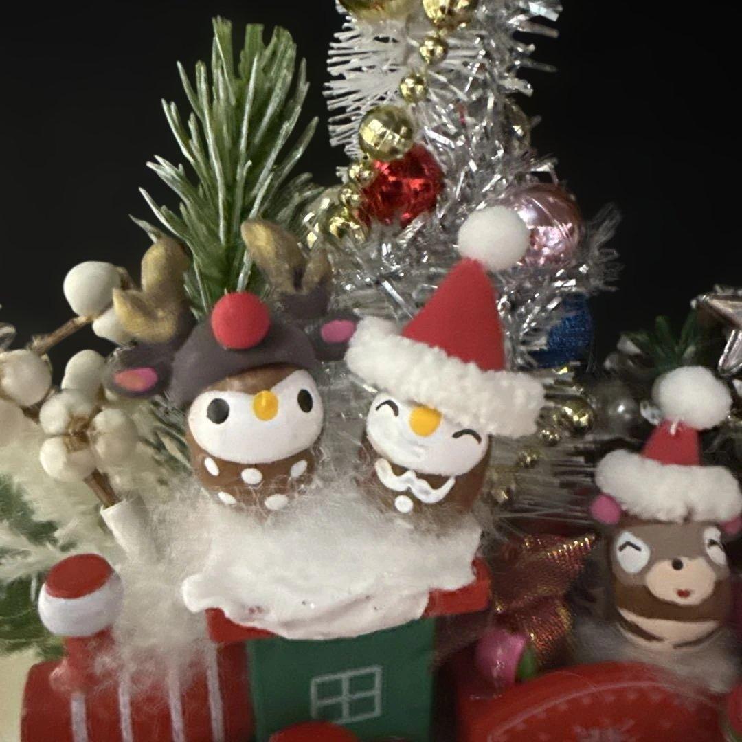 どんぐりアート♡ let's goトレイン＆ Xmasパーティーオブジェ2点♡