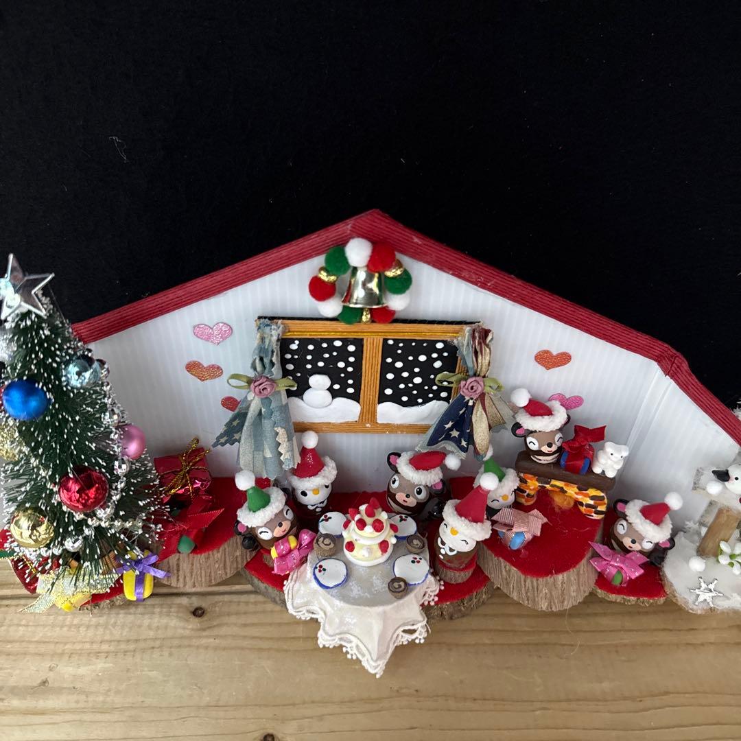 どんぐりアート♡ let's goトレイン＆ Xmasパーティーオブジェ2点♡