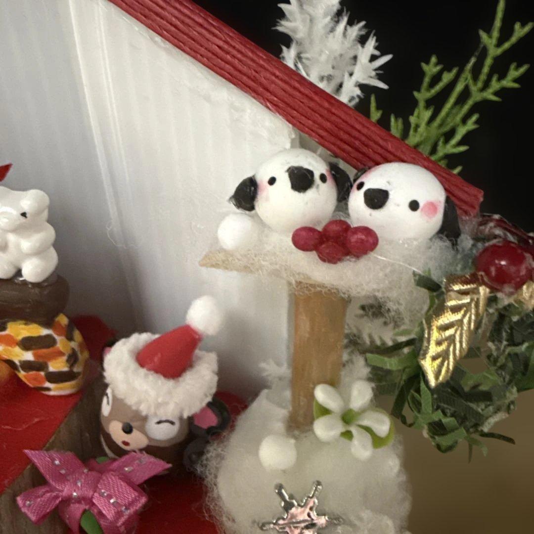 どんぐりアート♡ let's goトレイン＆ Xmasパーティーオブジェ2点♡