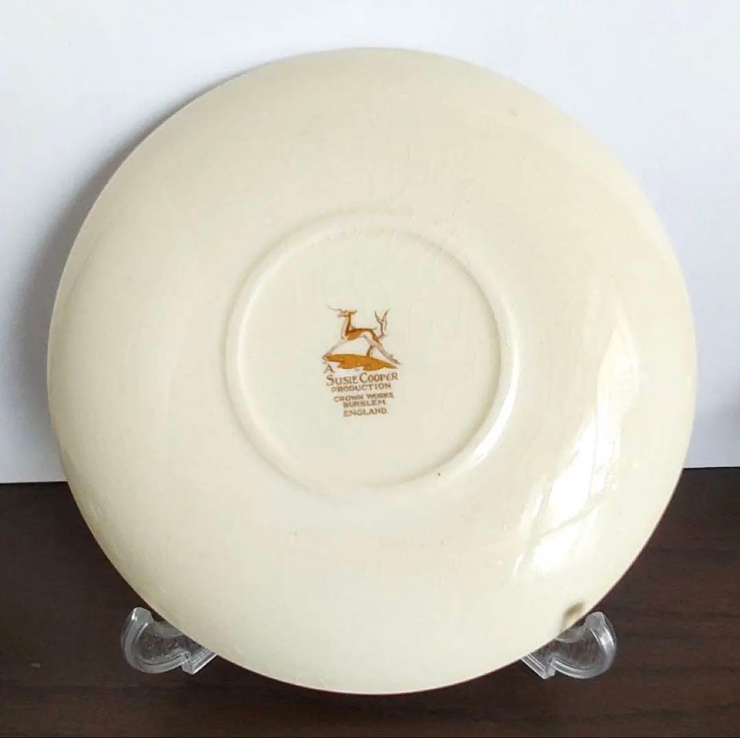 英国　スージークーパー　ドレスデンスプレイ　羽根付きスープボウル　ピンク