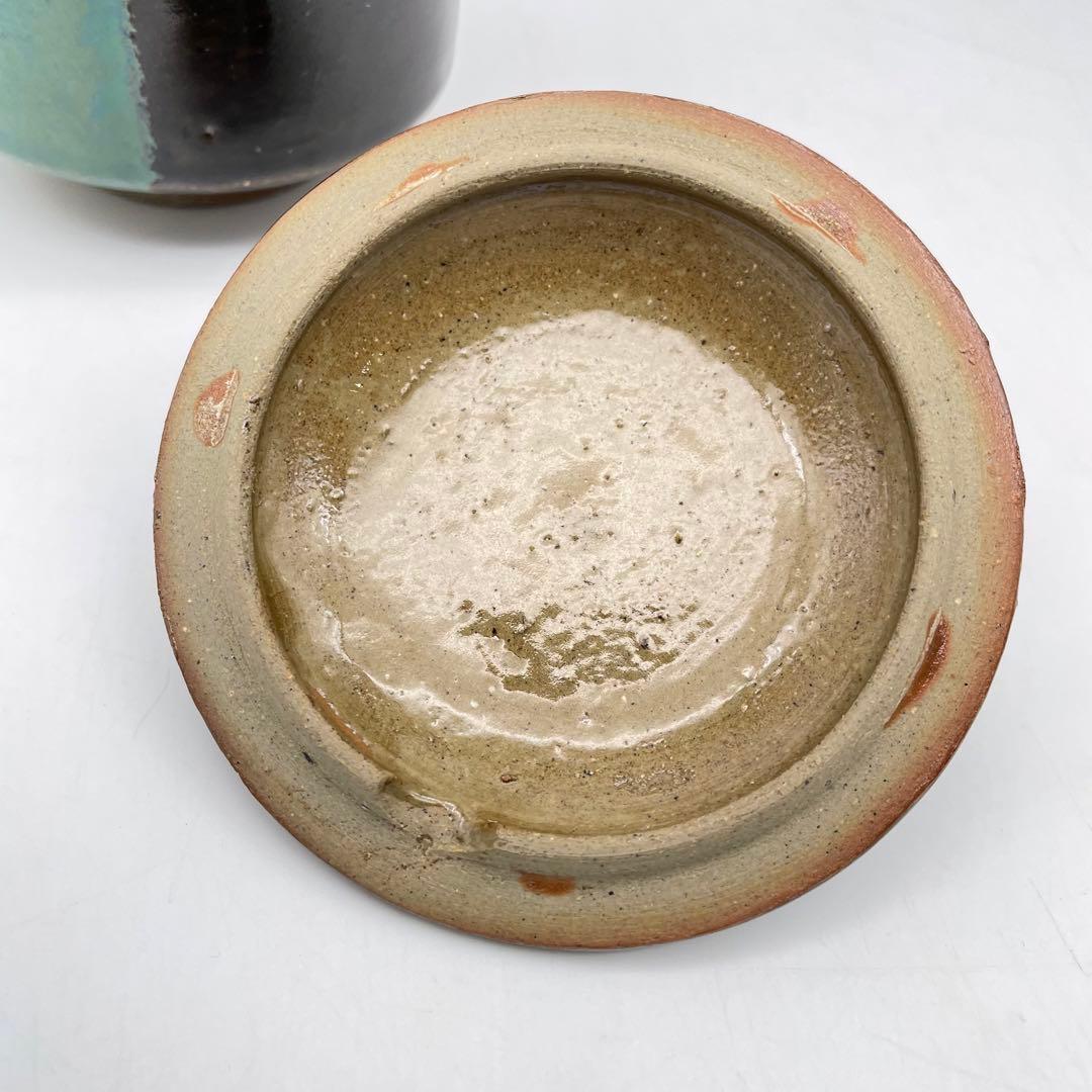 鳥取民藝　牛ノ戸焼　染め分けシュガーポット