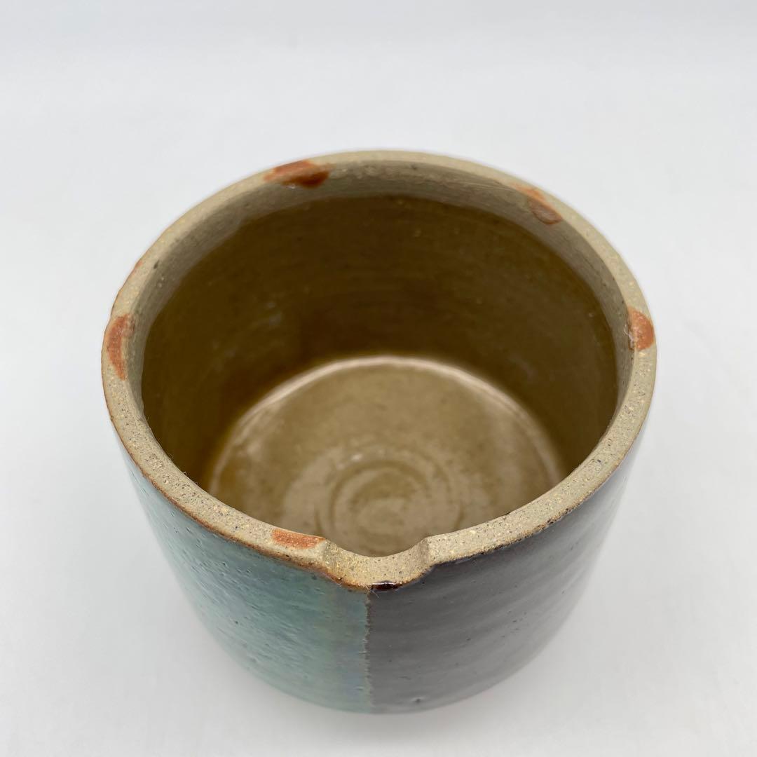 鳥取民藝　牛ノ戸焼　染め分けシュガーポット