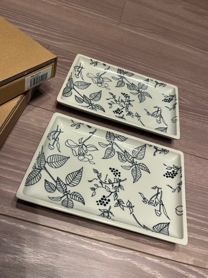 新品未使用　Lehti artek 平長皿 2枚セット 印判　東屋　scope