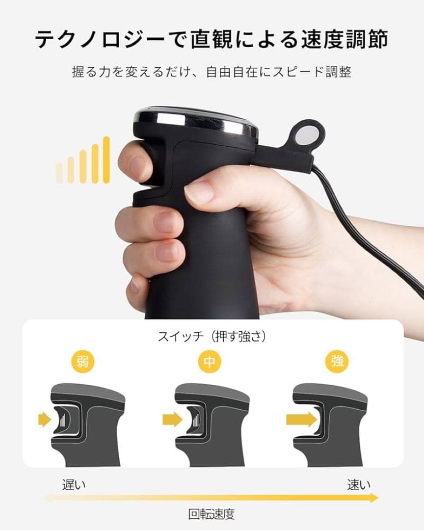 734 ハンドブレンダー 1台7役 強力 離乳食 ミキサー フードプロセッサー