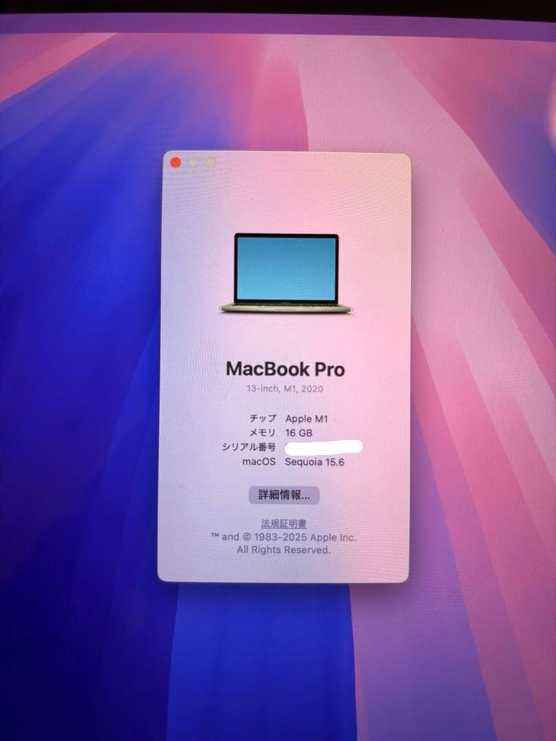 MacBook本体 MacBook Pro M1 2020 (16GB/512GB)