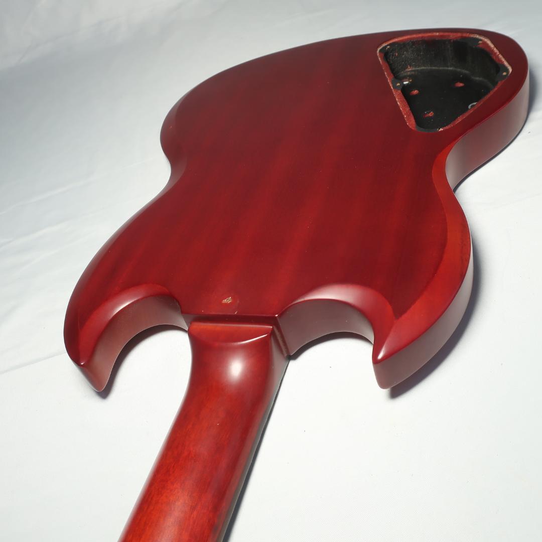 SGタイプ エレキギター パーツ セットネック サテンフィニッシュ